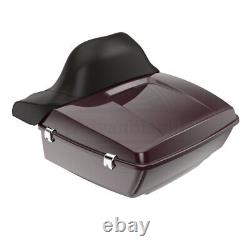Advan Black Cherry King Tour Pack Pak Trunk Luggage For Harley Touring