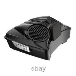 Advan Vivid black Dual 8'' Speaker Lid Fits for Harley Rushmore Tour Pak Pack