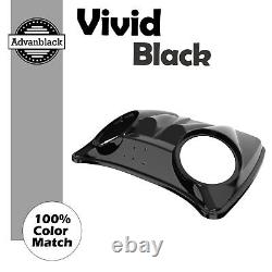 Advan Vivid black Dual 8'' Speaker Lid Fits for Harley Rushmore Tour Pak Pack
