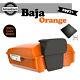 Advanblack Baja Orange Rushmore Chopped Tour Pack Pak Fits 97+ Harley/softail