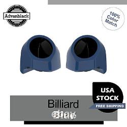 Advanblack Billiard Blue 6.5 inches Speaker Pods For Harley King Tour Pack Pak
