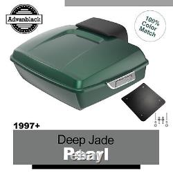 Advanblack DEEP JADE PEARL Rushmore Chopped Tour Pack Pak Fit 97+ Harley/Softail