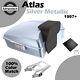 Atlas Silver Metallic Chopped Tour Pack Pak Trunk Luggage Backrest For Harley