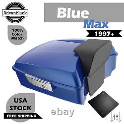 BLUE MAX Advanblack Rushmore Chopped Tour Pack Pak Fits 97+ Harley/Softail