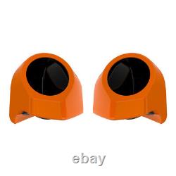 Baja Orange 6.5 inches Speaker Pods Fits Harley & Advanblack King Tour Pack Pak