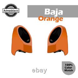 Baja Orange 6.5 inches Speaker Pods Fits Harley King Tour Pack Pak Pack