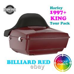 Billiard Red King Tour Pack Pak For 97+ Harley Street Road Electra Glide