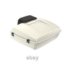 Birch White Chopped Tour Pak Pack Luggage Fits 97+ Harley Street Road Electra