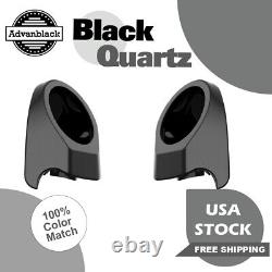 Black Quartz King Tour Pack Pak Rear 6.5 Speaker Pods Fits Advanblack & Harley