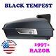 Black Tempest Tour Pack Pak Luggage Trunk For 1997+ Harley Road Street Electra