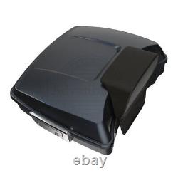 Black Tempest Tour Pack Pak Luggage Trunk FOR 1997+ Harley Road Street Electra