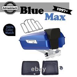 Blue Max Chopped Tour Pack Pak Luggage For 97+ Harley Street Electra Road Glide
