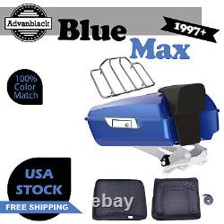 Blue Max Chopped Tour Pack Pak Luggage For 97+ Harley Street Electra Road Glide