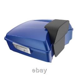Blue Max Chopped Tour Pack Pak Trunk Luggage Fits 97+ Harley Street Road Glide
