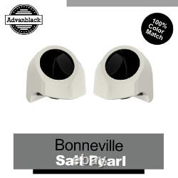 Bonneville Salt Pearl 6.5 Speaker Pods For Advanblack Harley King Tour Pack Pak