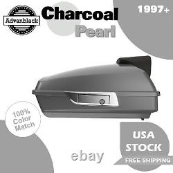 Charcoal Pearl Razor Tour Pack Pak Trunk Fits 97+ Harley/Softail
