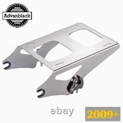 Chrome Detachable Two Up Tour Pack Pak Mounting Rack Fits for 09+ Harley Touring
