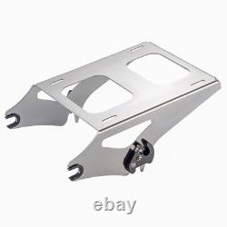 Chrome Detachable Two Up Tour Pack Pak Mounting Rack Fits for 09+ Harley Touring
