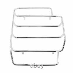 Chromed Tour Pak Pack Luggage Top Rack Fits For Harley Touring Road Street Glide