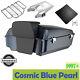 Cosmic Blue Pearl Chopped Tour Pack Pak Trunk For 97+ Harley Street Road Glide