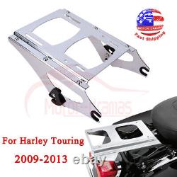 Detachable 2-Up Tour Pack Pak Mounting Rack with docking hardware For Harley 09-13
