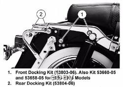 Detachable 2-up Tour Pak Pack Mount Rack+Docking Mount For Harley Touring 97-08