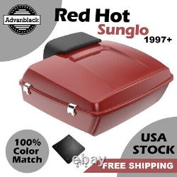 Fits 97+ Harley/Softail Advanblack Rushmore Chopped Tour Pack Pak RED HOT SUNGLO