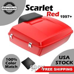 Fits 97+ Harley/Softail Advanblack Rushmore Chopped Tour Pack Pak SCARLET RED