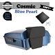 Fits 97+ Harley Touring/softail Rushmore Chopped Tour Pack Pak Cosmic Blue Pearl