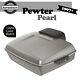 Fits 97+ Harley Touring/softail Rushmore Chopped Tour Pack Pak Pad Pewter Pearl