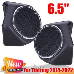 For Harley Touring FLH 2014+ King Tour Pak Pack Rear 6.5 Speaker Pods Box Trunk