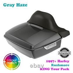 Gray Haze King Tour Pack Pak For 1997+ Harley Touring FLHT FLHR FLHX