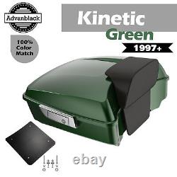 KINETIC GREEN Advanblack Rushmore Chopped Tour Pack Pak Fits 97+ Harley/Softail