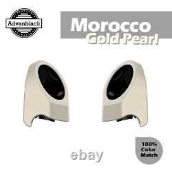 Morocco Gold Pearl 6.5'' Speaker Pods Fits Advanblack Harley King Tour Pack Pak