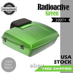 RADIOACTIVE GREEN Rushmore Chopped Tour Pack Pak Fits 97+ Harley Touring/Softail
