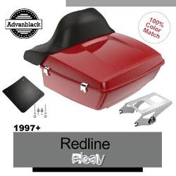 Redline Red King Tour Pack Pak Wrap Around Fits Harley 1997+ FLHR FLHXS FLTRX