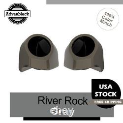 River Rock Gray 6.5 inch Speaker Pods For Advanblack & Harley King Tour Pack Pak