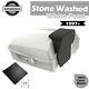 Stone Washed White Pearl Chopped Tour Pack Pak Trunk For Harley Street Road King