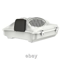 Stone Washed White Pearl Dual 8 inch Speaker Lid Fits for Harley Tour Pack Pak