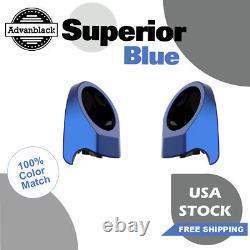 Superior Blue 6.5 inch Speaker Pods Fits Advanblack Harley King Tour Pack Pak