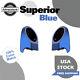 Superior Blue 6.5 Inch Speaker Pods Fits Advanblack Harley King Tour Pack Pak