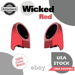 Wicked Red (Glossy) 6.5 inches Speaker Pods Fits Harley King Tour Pack Pak Pack