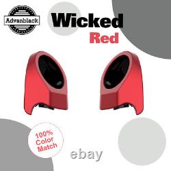Wicked Red (Glossy) 6.5 inches Speaker Pods Fits Harley King Tour Pack Pak Pack